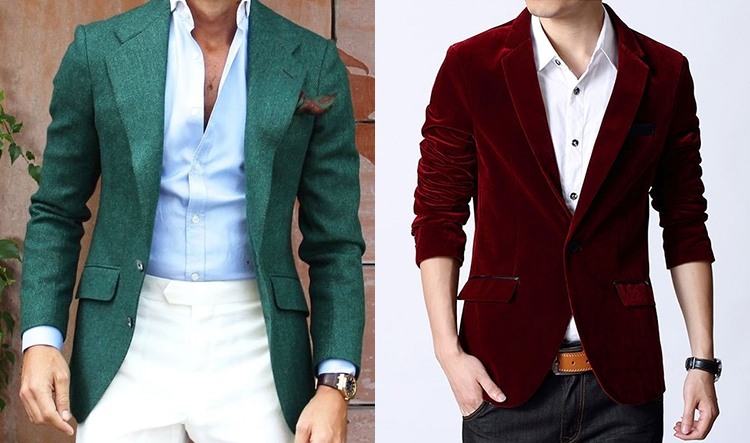 Цветной пиджак - оптимальный вариант для свадьбы в стиле фьюжн